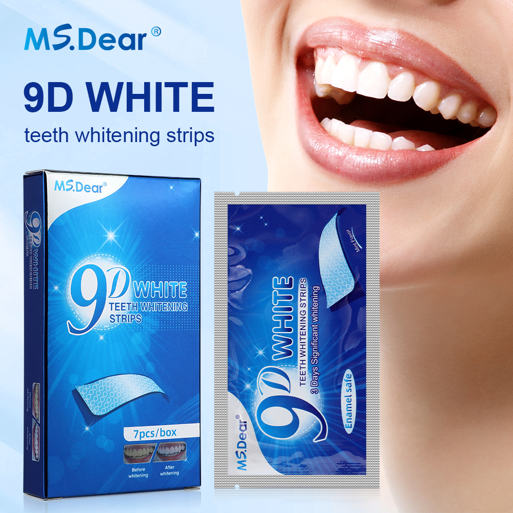 9D Teeth Whitening Strips – Gel Formula
