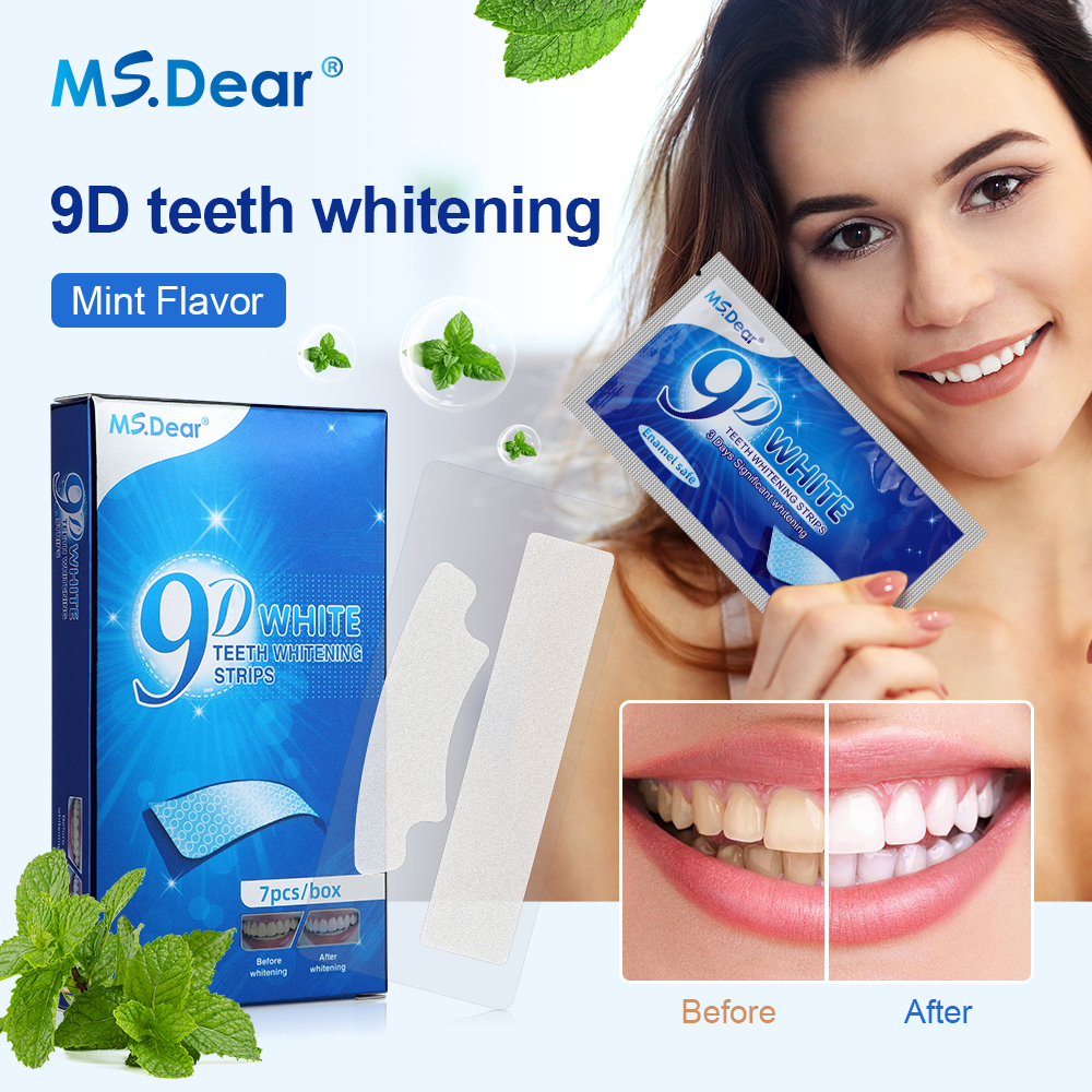9D Teeth Whitening Strips – Gel Formula