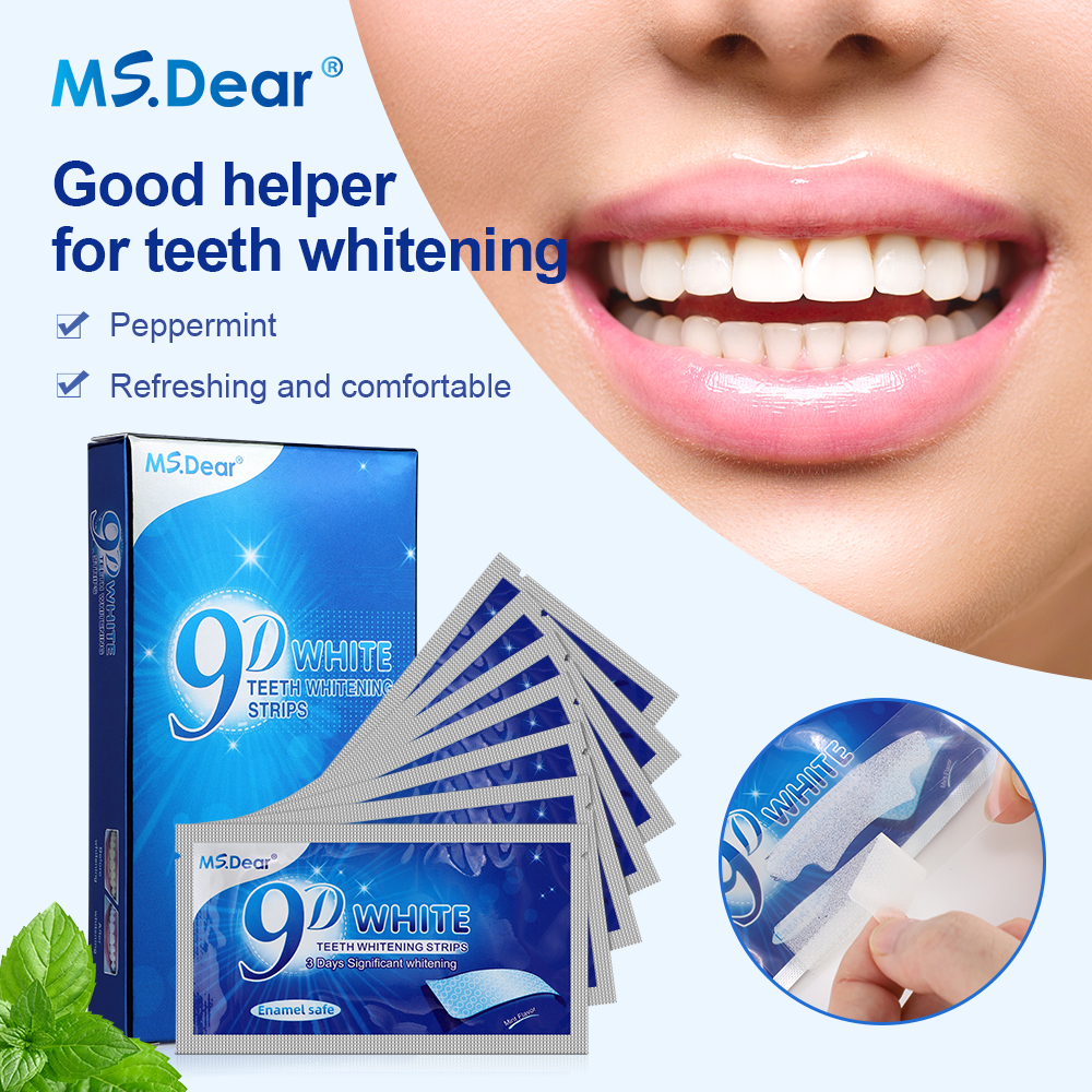 9D Teeth Whitening Strips – Gel Formula